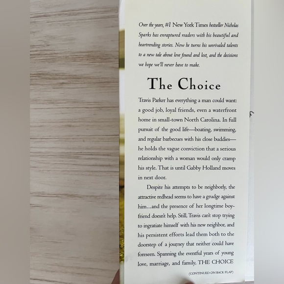 The Choice by Nicholas Sparks, Hardcover, Autographed Copy - Picture 2 of 4